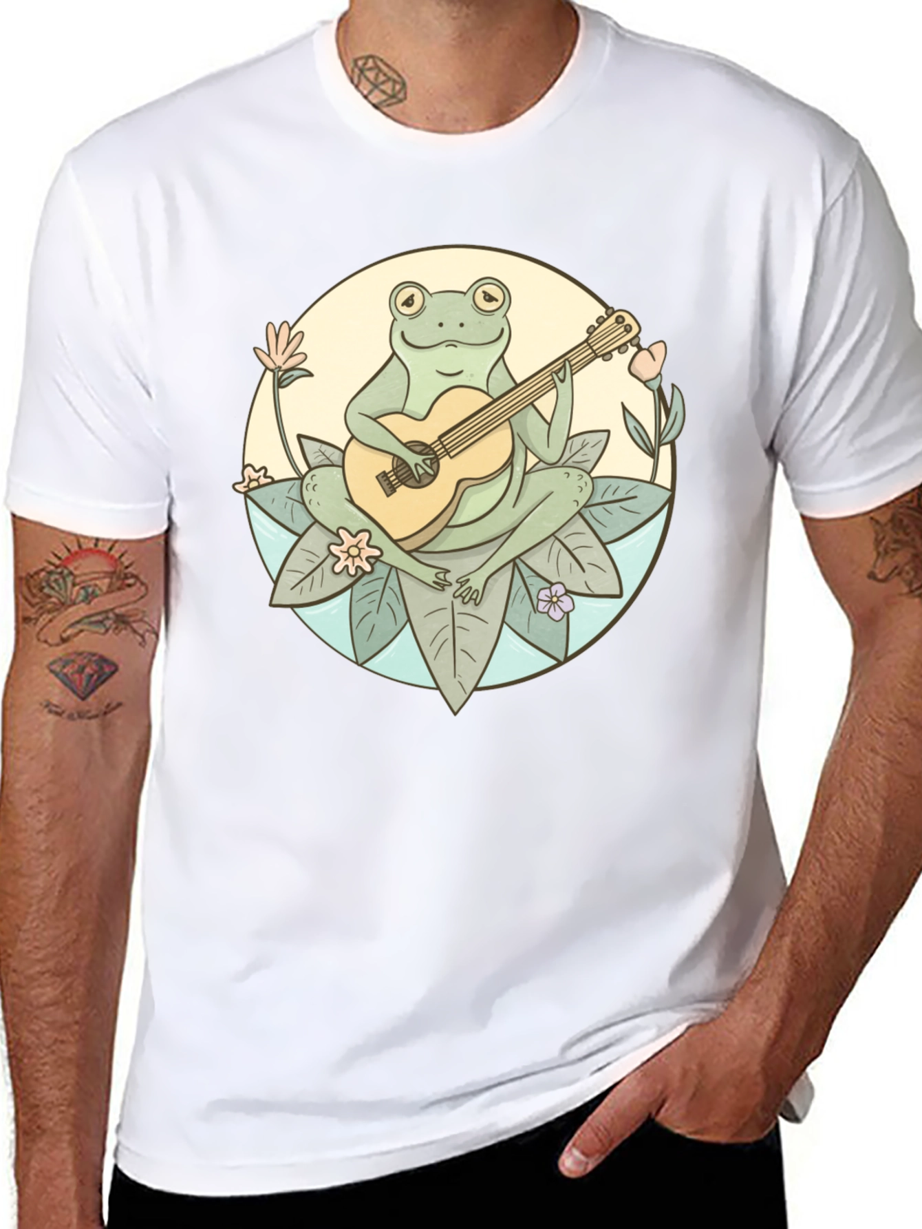 Frog Playing Guitar T-Shirt - Unique Graphic Tee