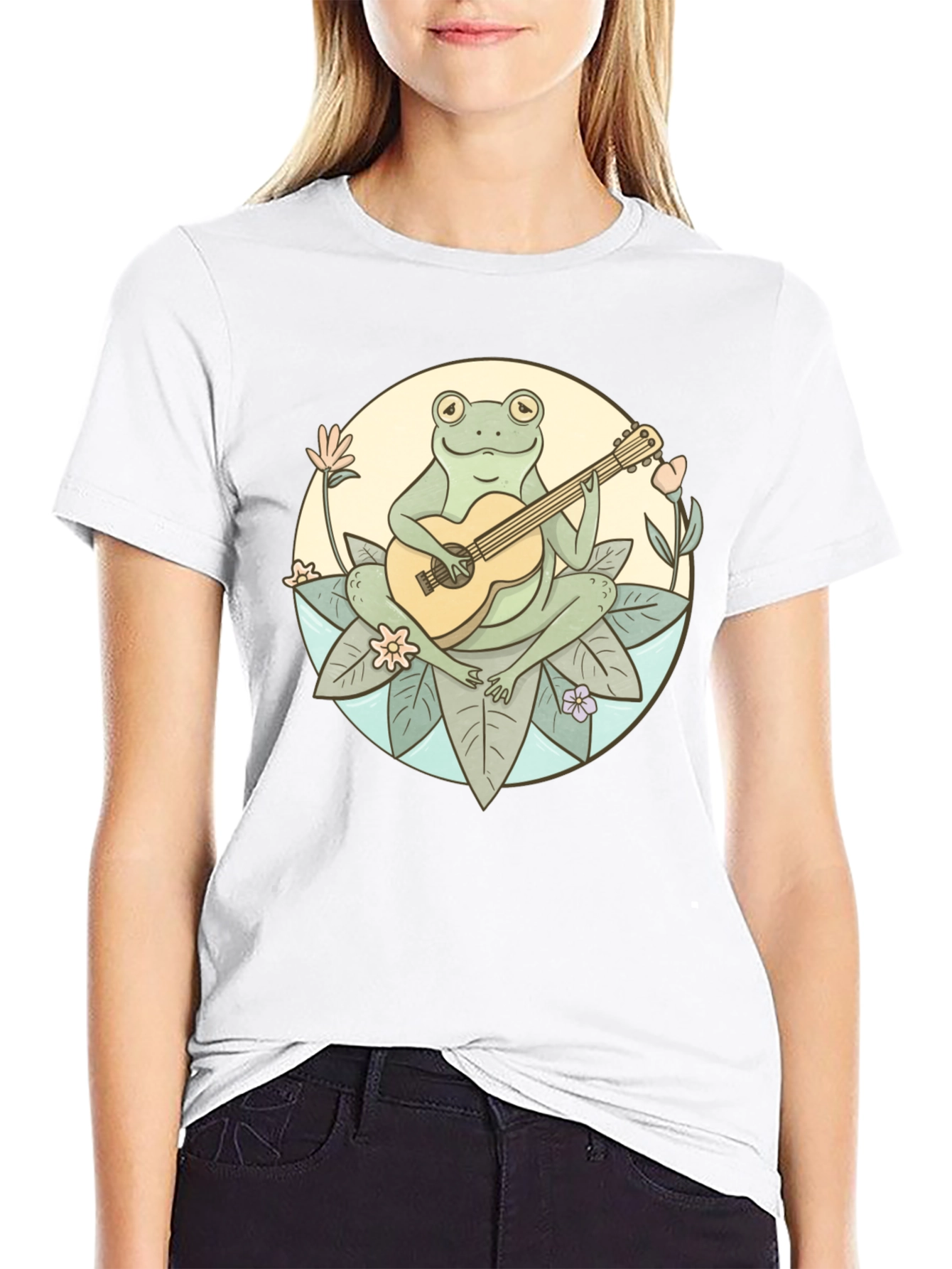 Frog Playing Guitar T-Shirt - Unique Graphic Tee