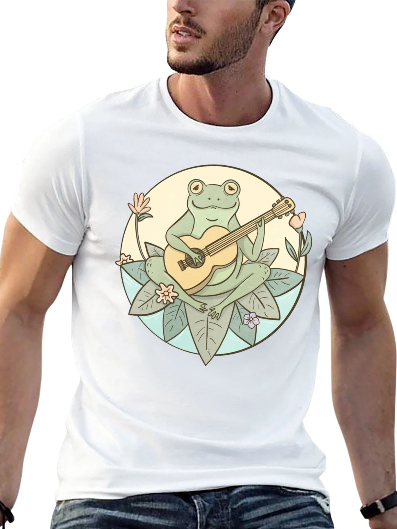 Frog Playing Guitar T-Shirt - Unique Graphic Tee