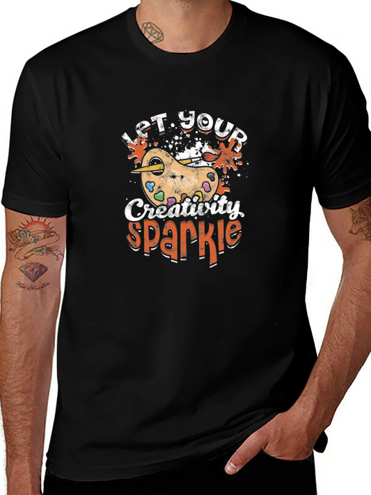 Creative Sparkle T-Shirt - Artist Palette Design