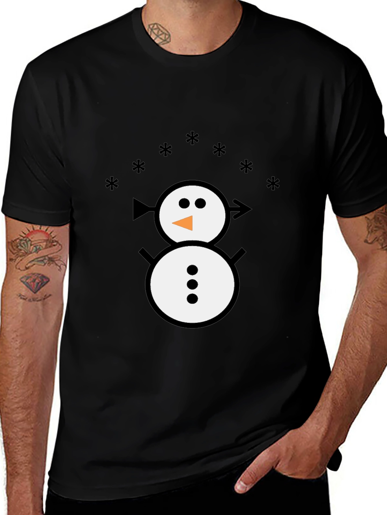 Snowman Graphic Tee - Fun Winter Shirt