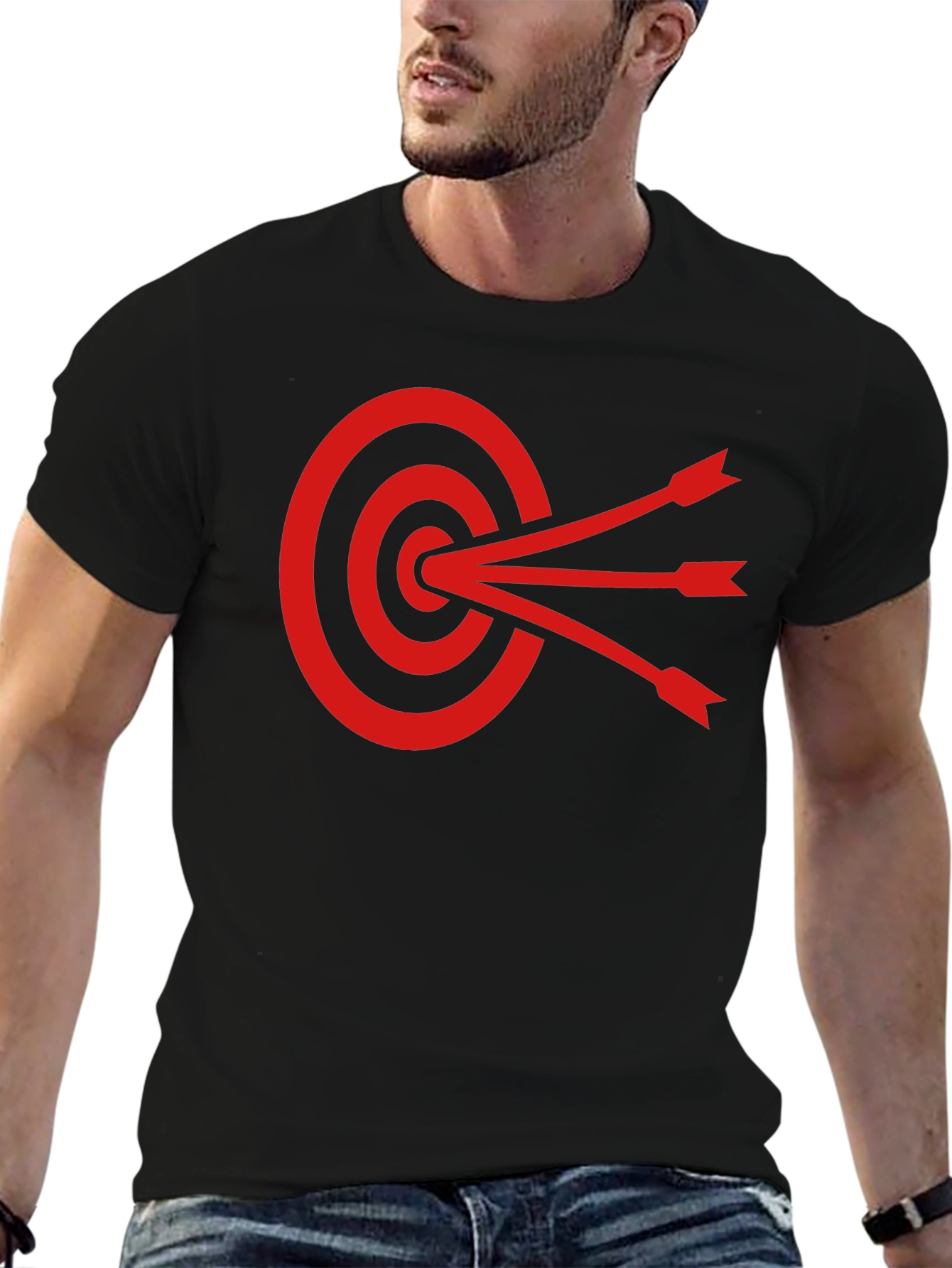 Target Practice Graphic Tee - Black Cotton Shirt