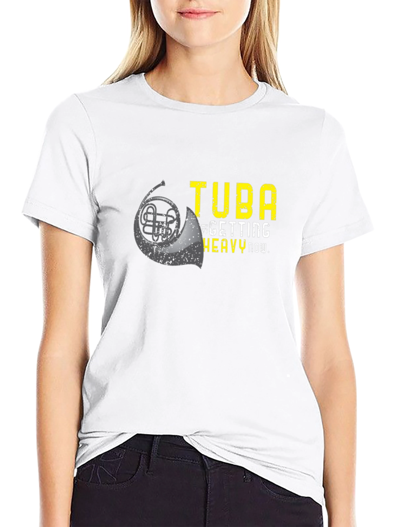 Funny Tuba Heavy Now Graphic T-Shirt