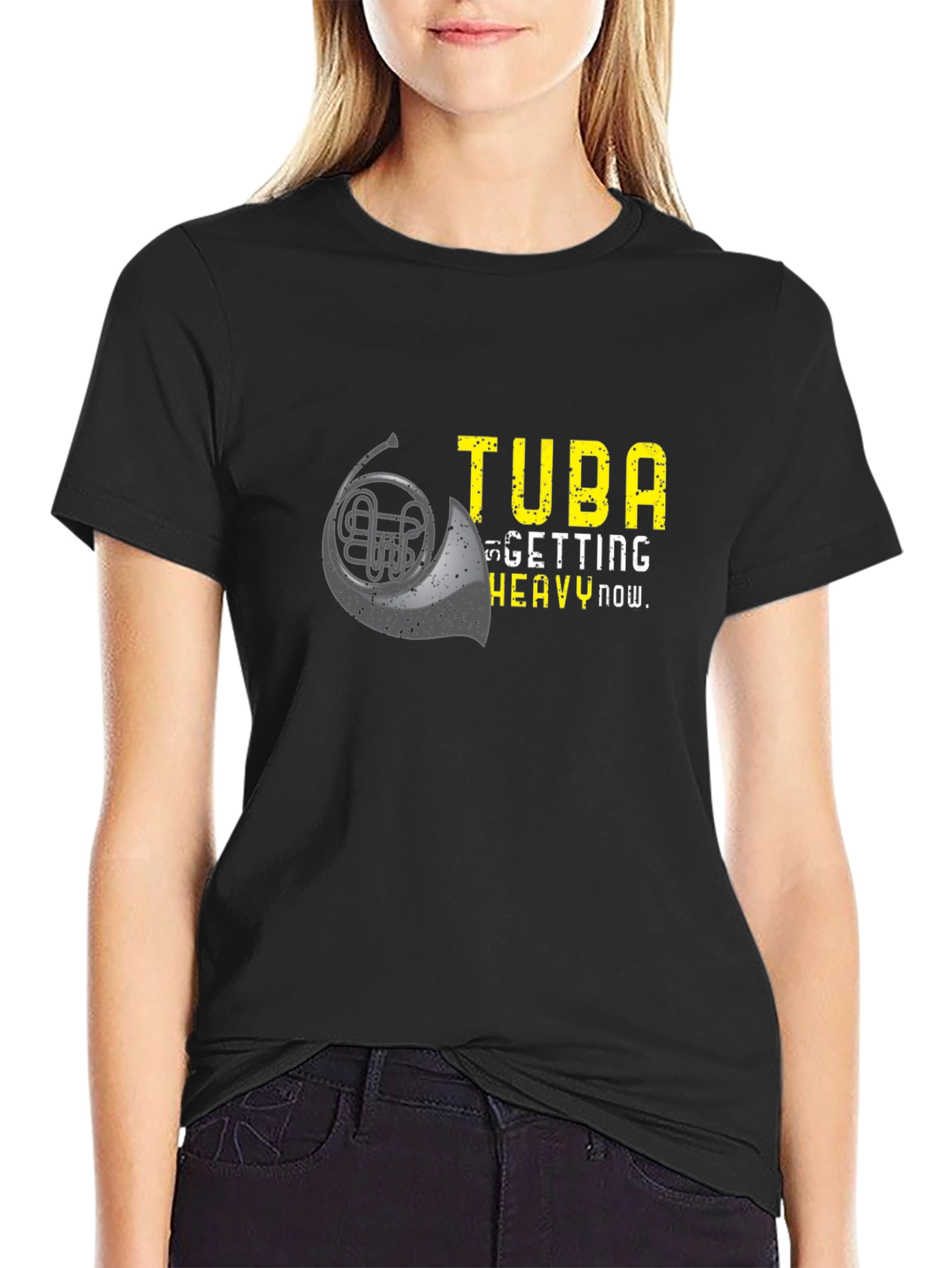 Funny Tuba Heavy Now Graphic T-Shirt