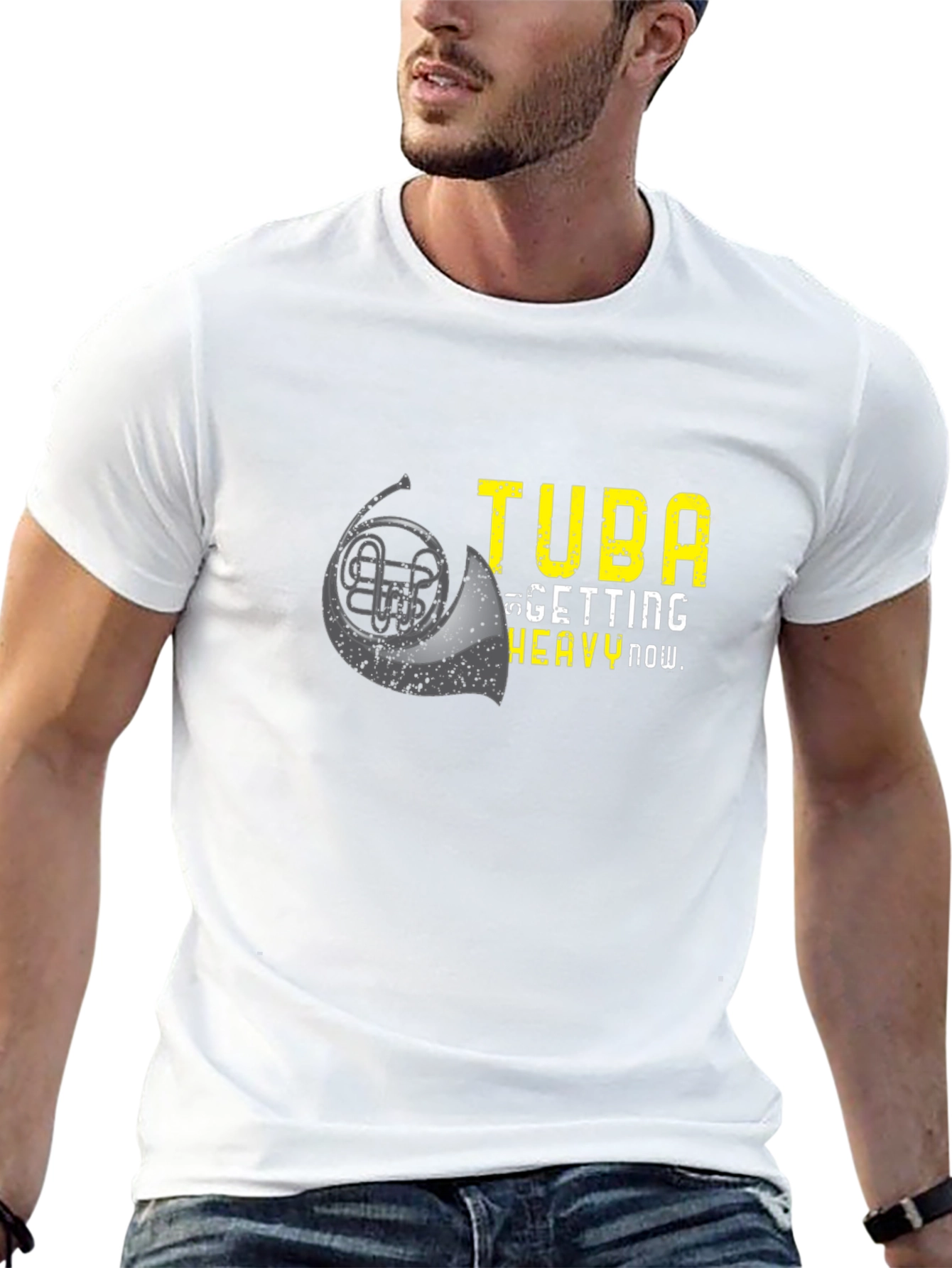 Funny Tuba Heavy Now Graphic T-Shirt