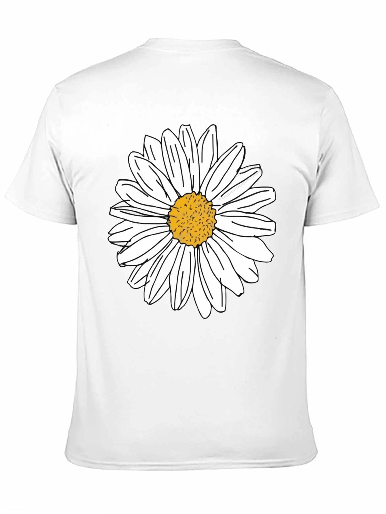 Daisy Graphic Tee - Black Cotton Casual Shirt