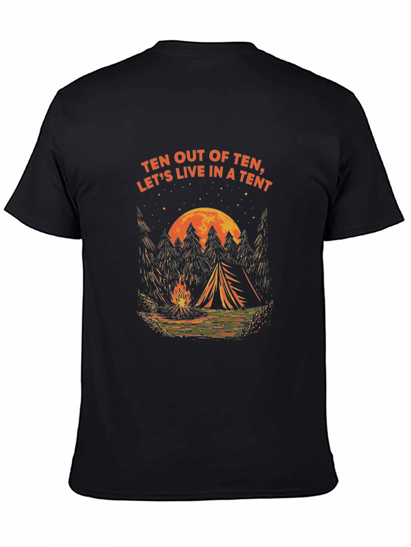 Camping Tent T-Shirt - Live in a Tent
