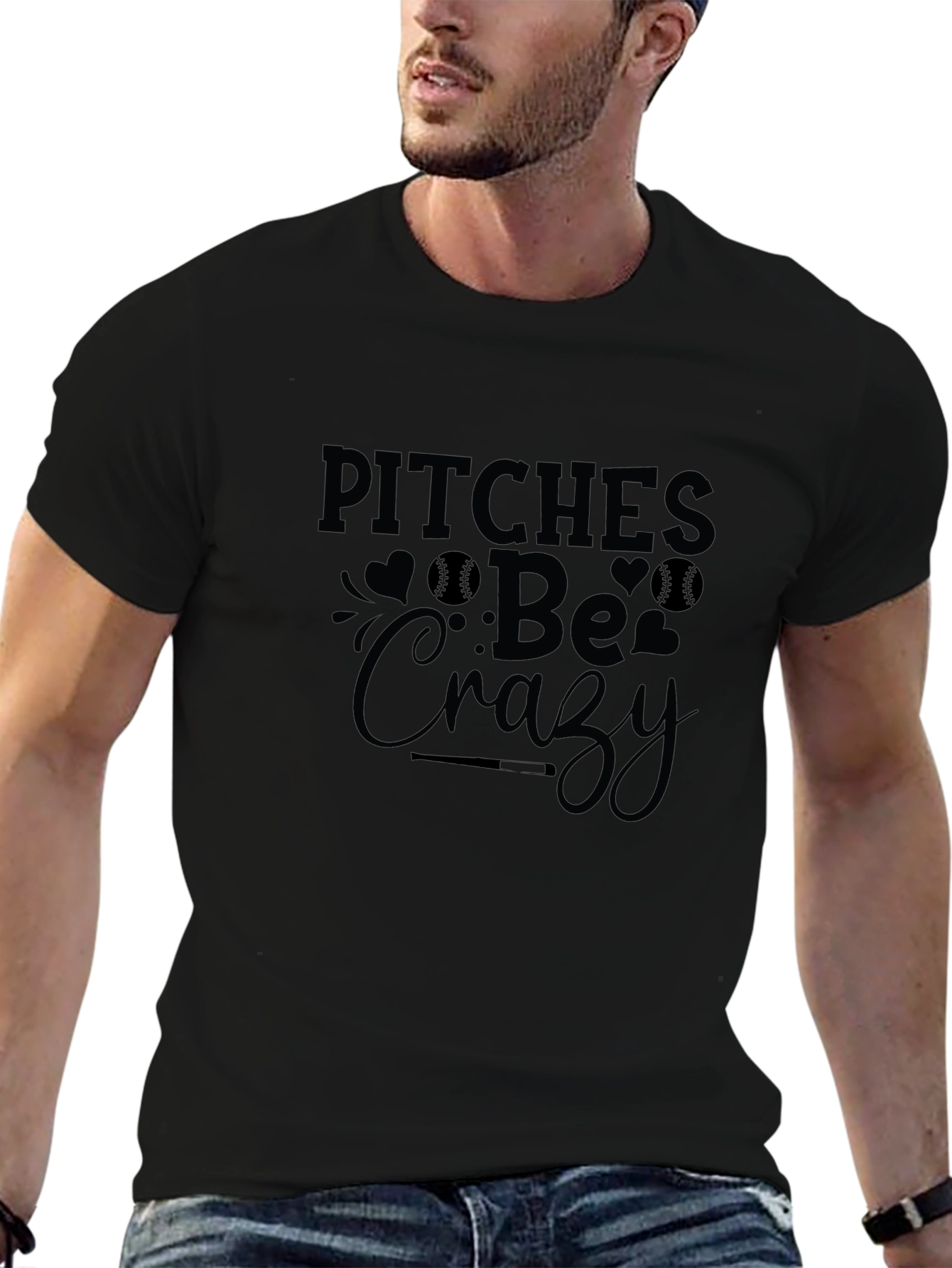 Pitches Be Crazy Baseball T-Shirt