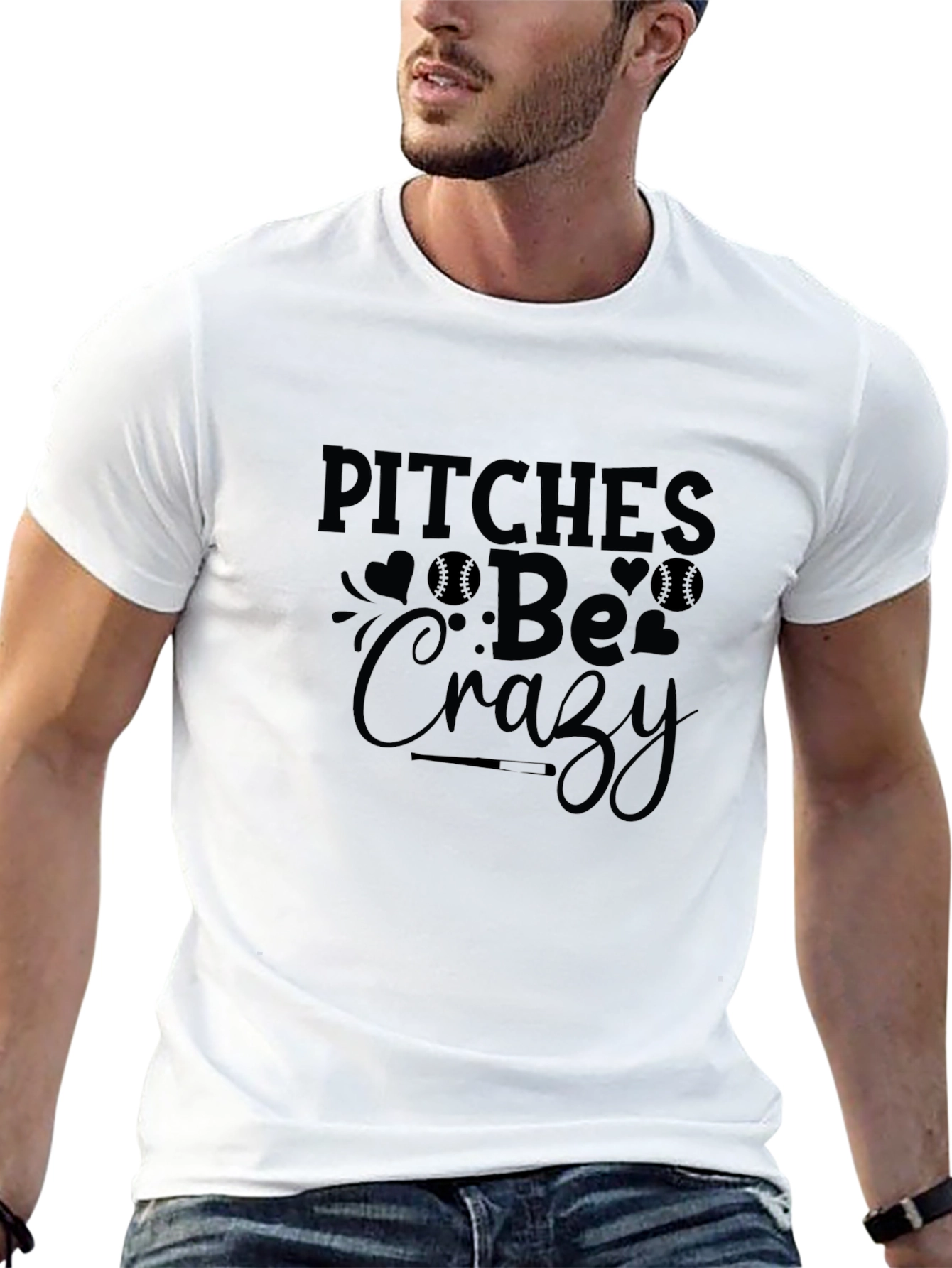 Pitches Be Crazy Baseball T-Shirt