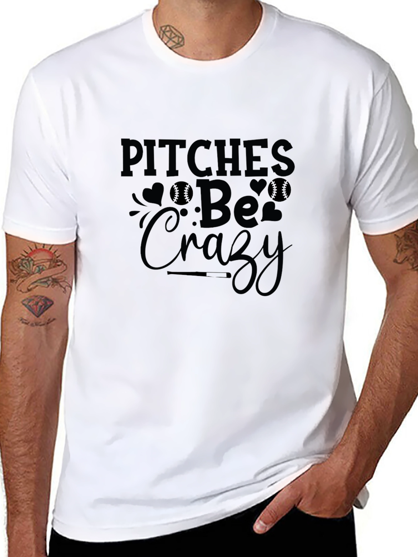 Pitches Be Crazy Baseball T-Shirt