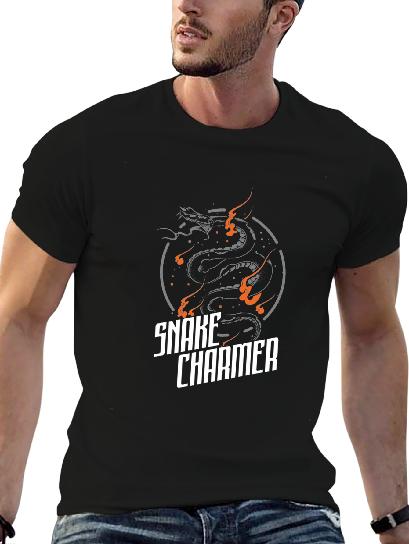 Snake Charmer Graphic Tee - Black