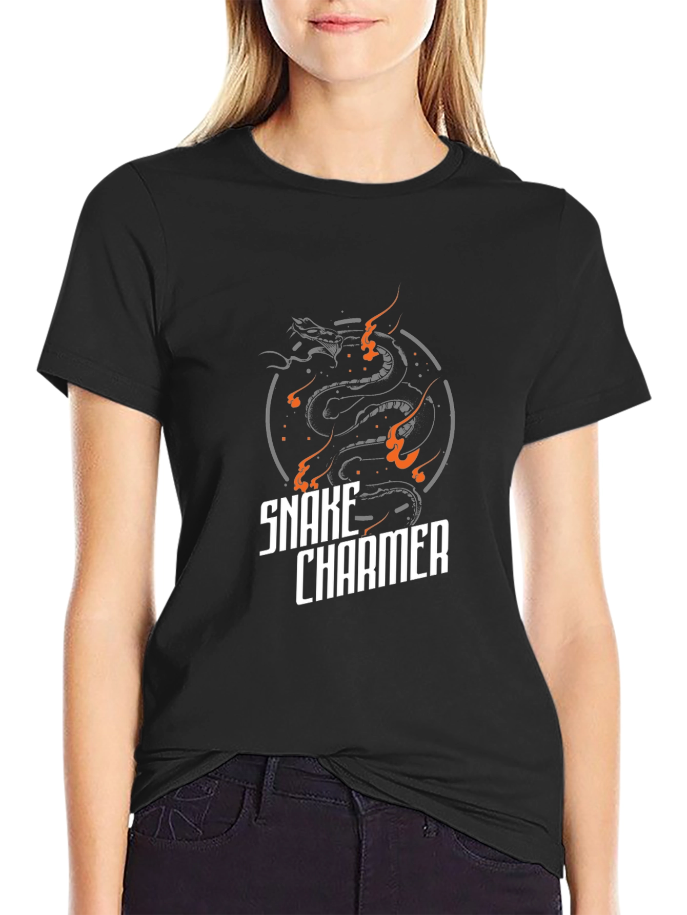 Snake Charmer Graphic Tee - Black