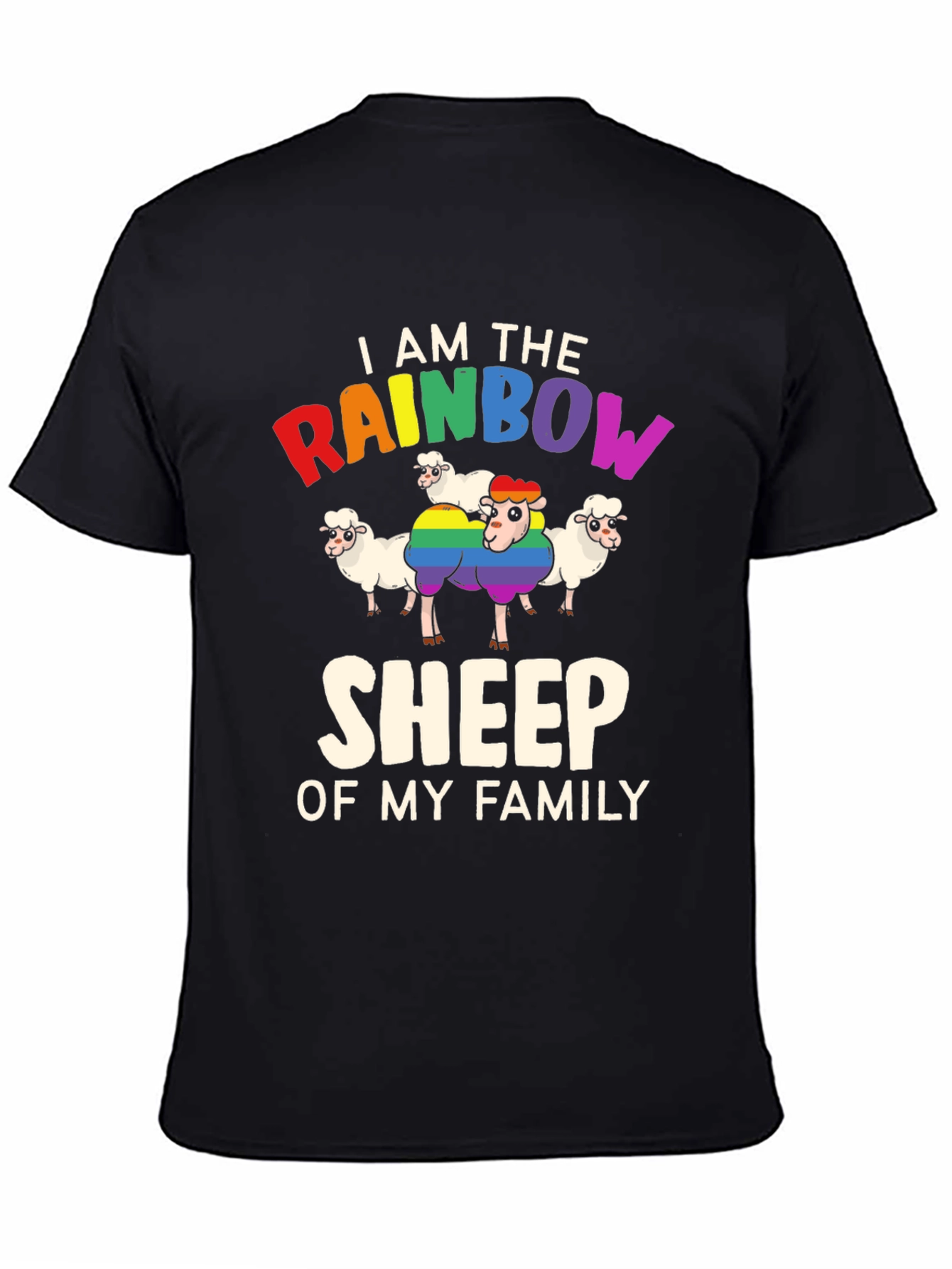Rainbow Sheep Family T-Shirt