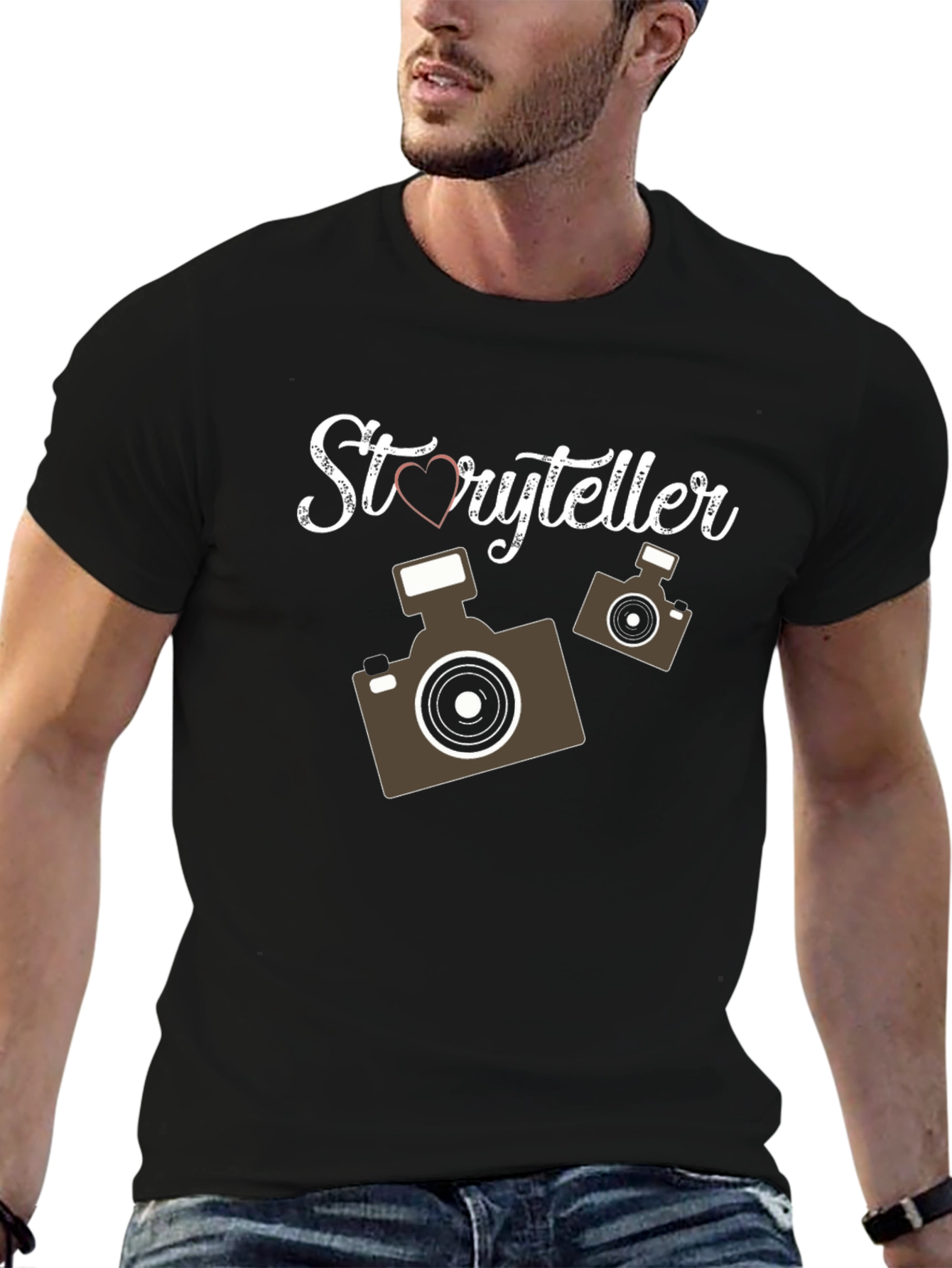 Storyteller Camera Graphic Tee - Unique Photographer T-Shirt