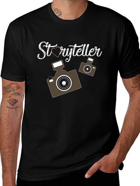 Storyteller Camera Graphic Tee - Unique Photographer T-Shirt