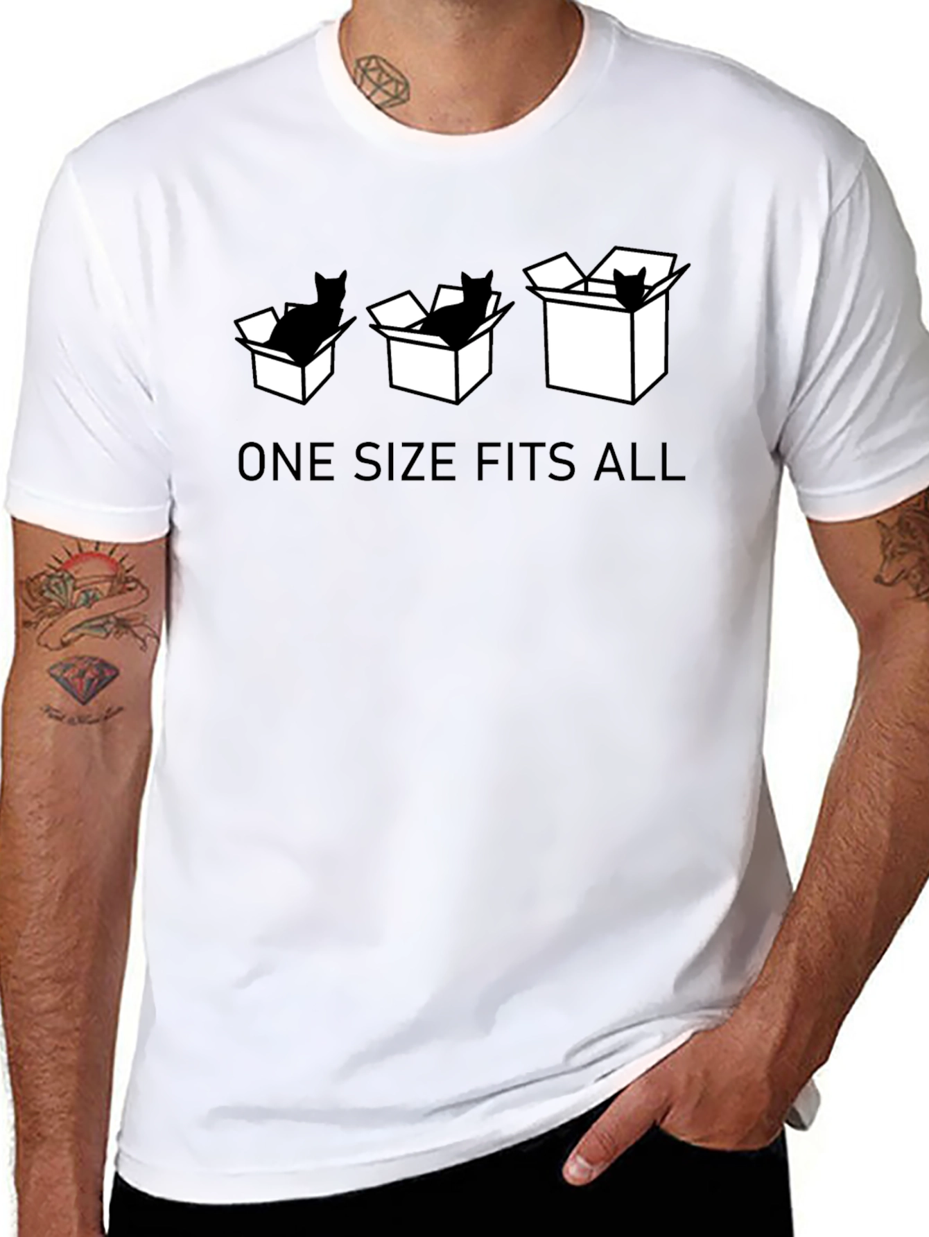 One Size Fits All Cat T-Shirt
