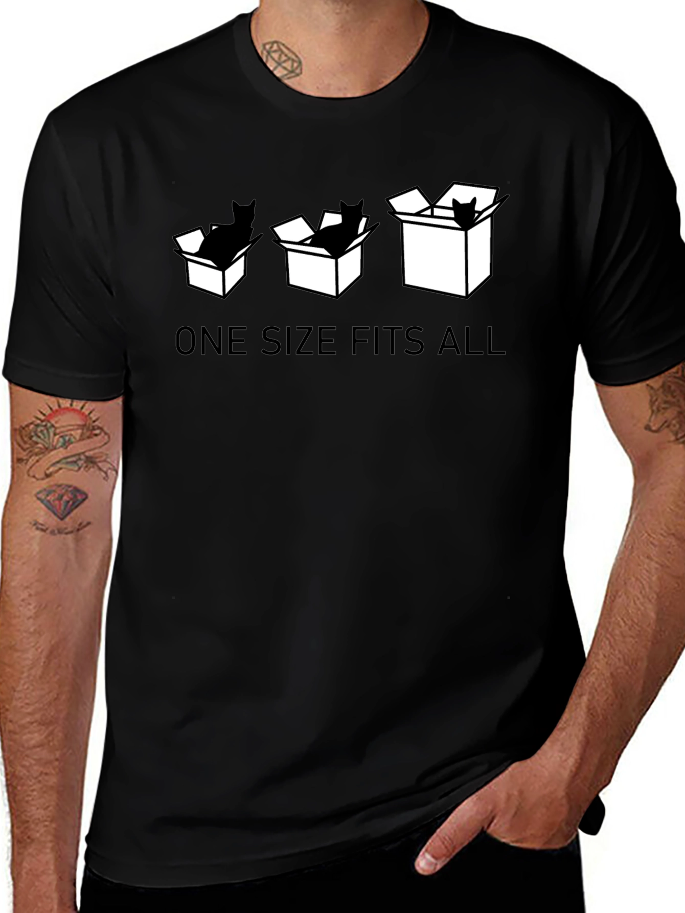 One Size Fits All Cat T-Shirt