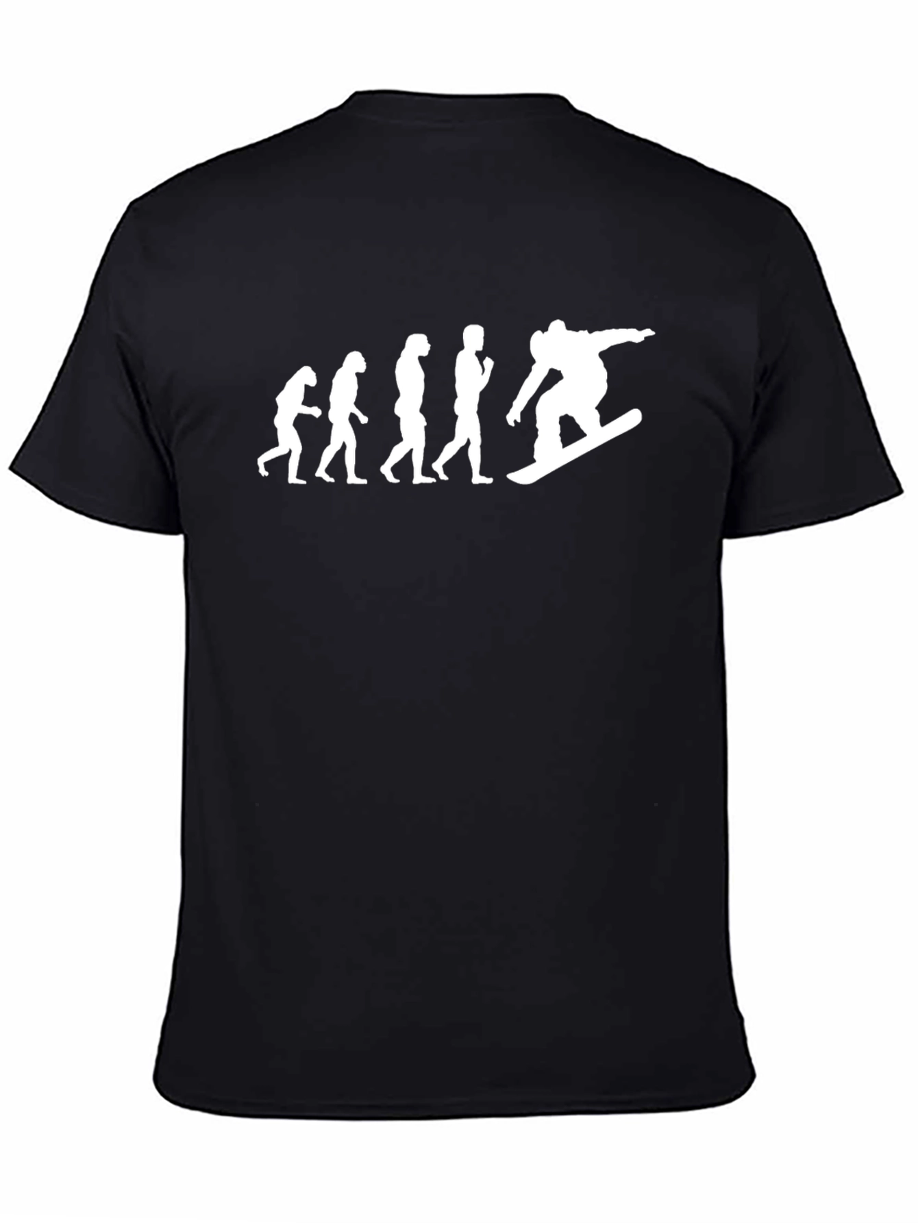 Evolution of Snowboarding Black Graphic Tee