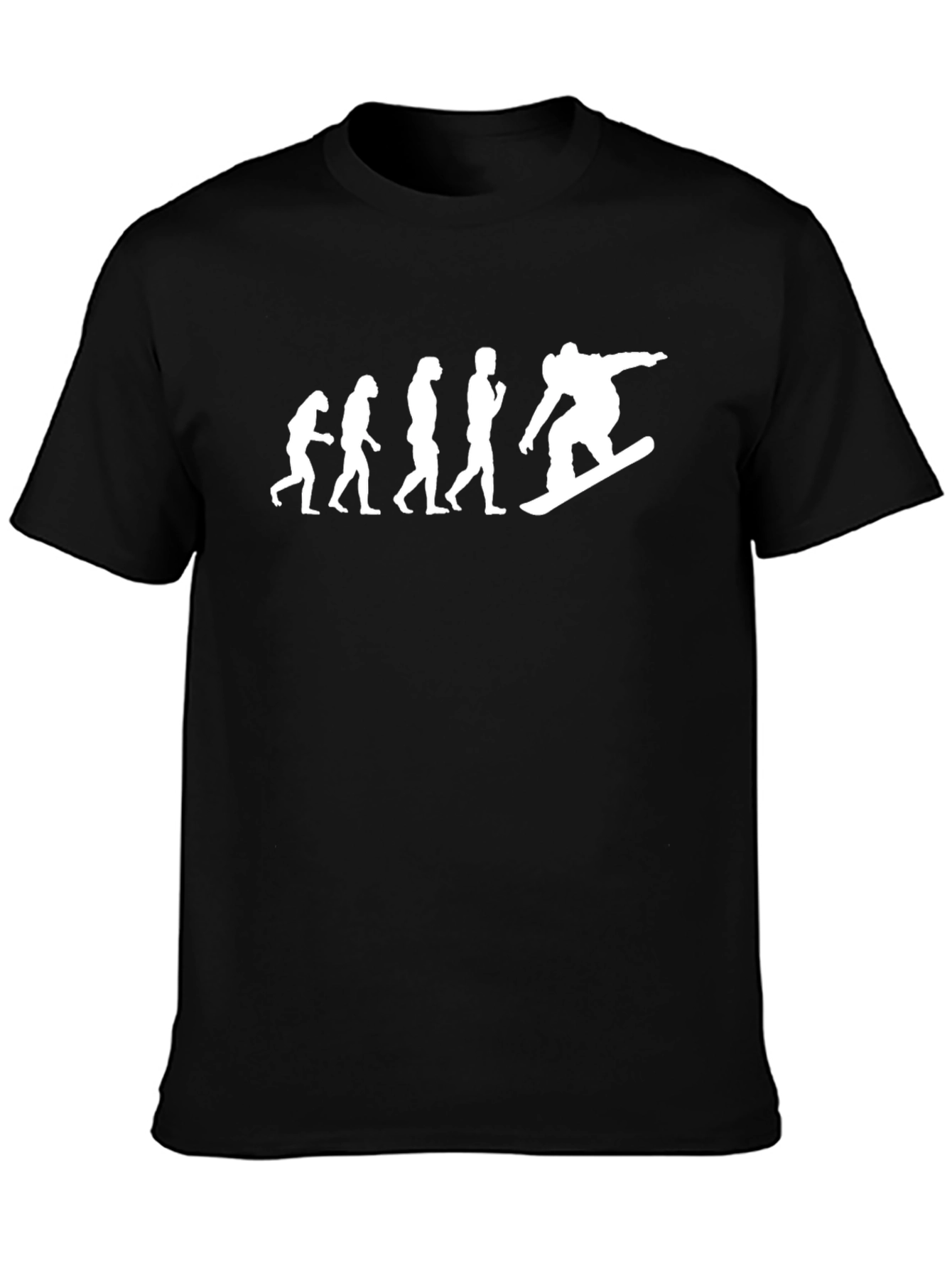 Evolution of Snowboarding Black Graphic Tee