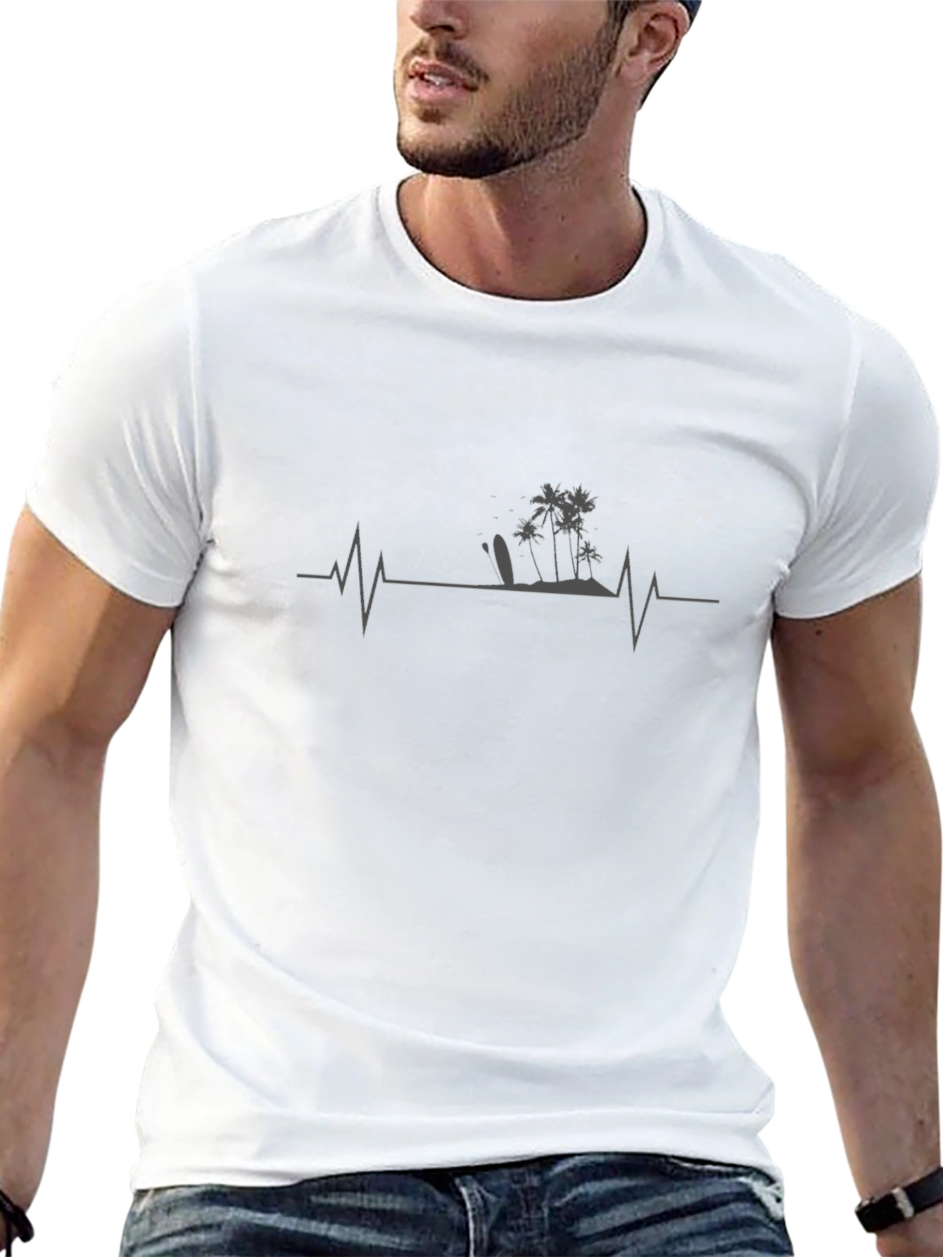 Island Life Pulse Mens T-Shirt - Black