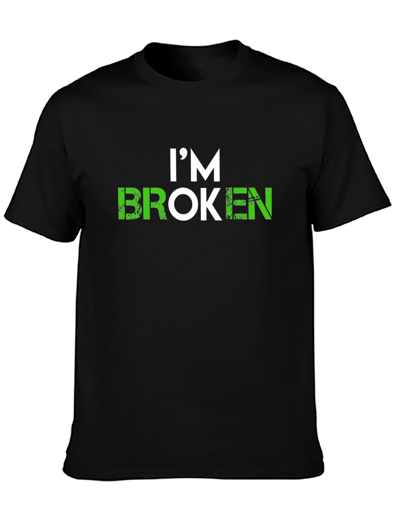 Im Broken Graphic T-Shirt - Soft Black Tee