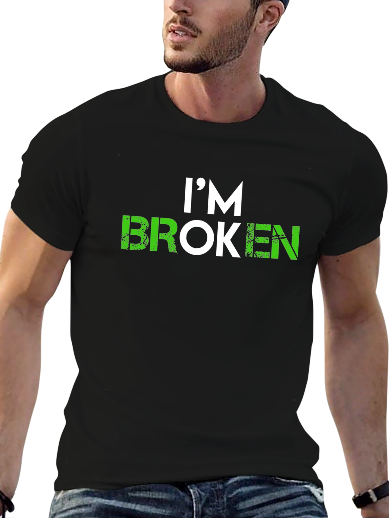 Im Broken Graphic T-Shirt - Soft Black Tee