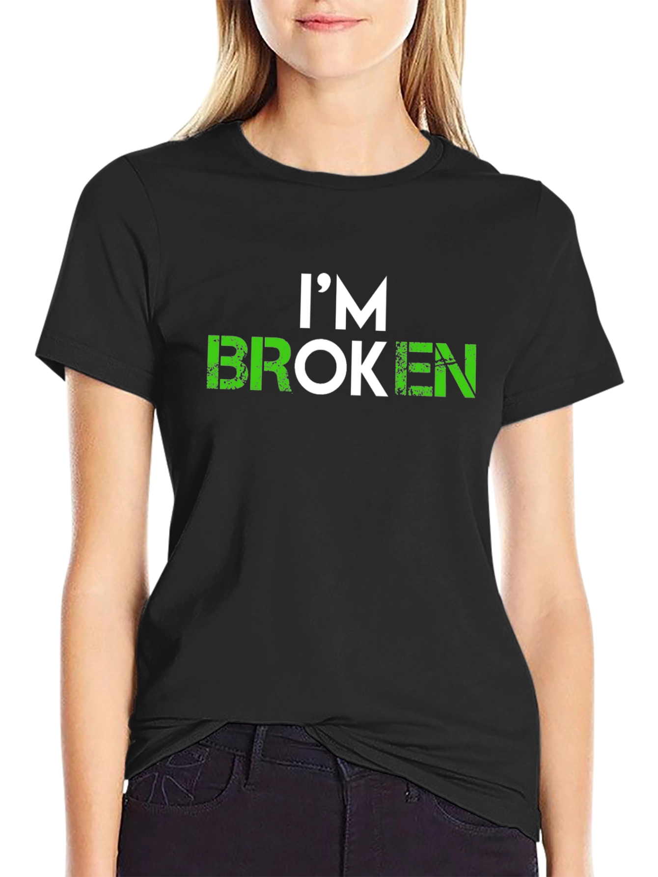 Im Broken Graphic T-Shirt - Soft Black Tee