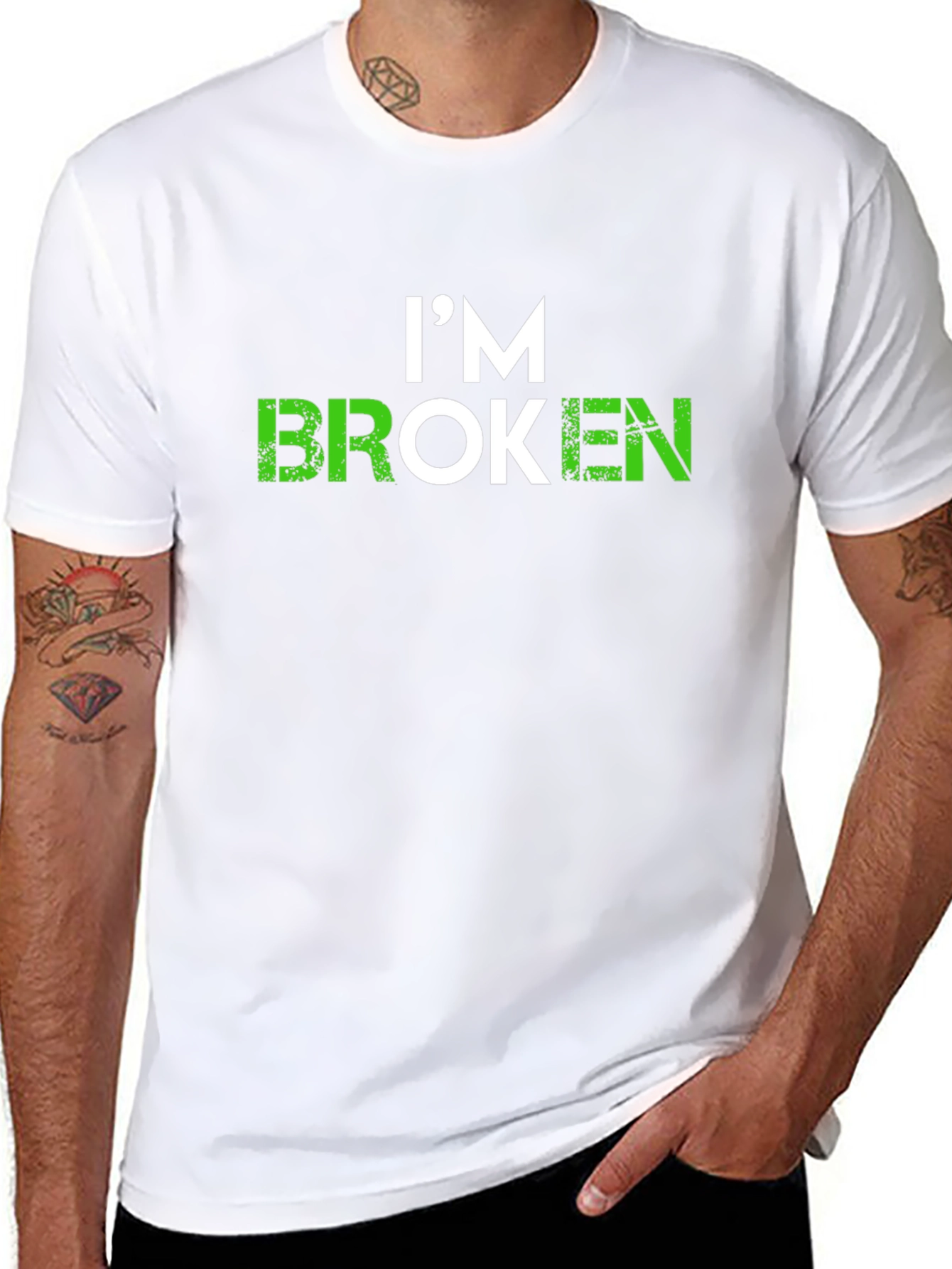 Im Broken Graphic T-Shirt - Soft Black Tee