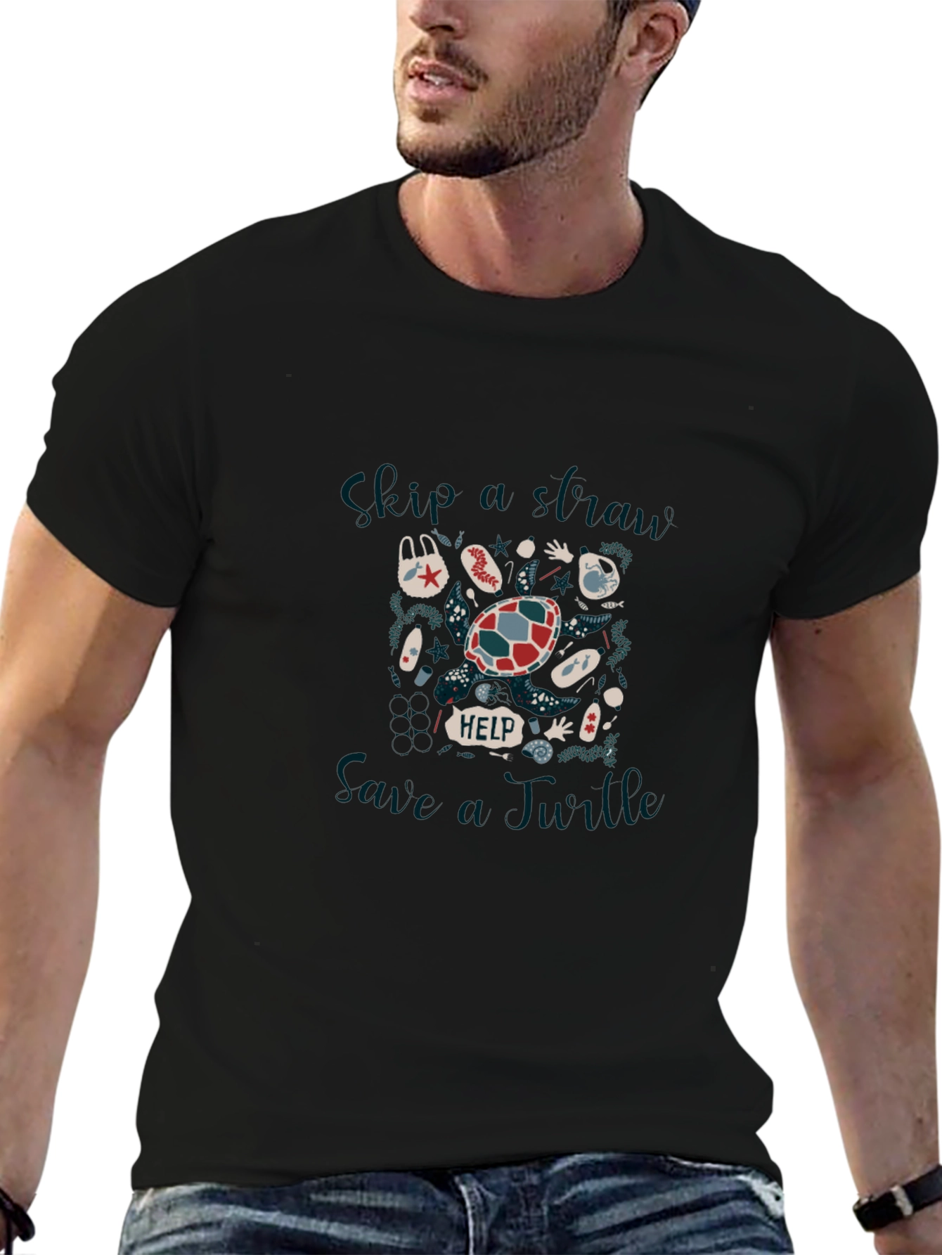 Eco-Friendly Save the Ocean Graphic Tee