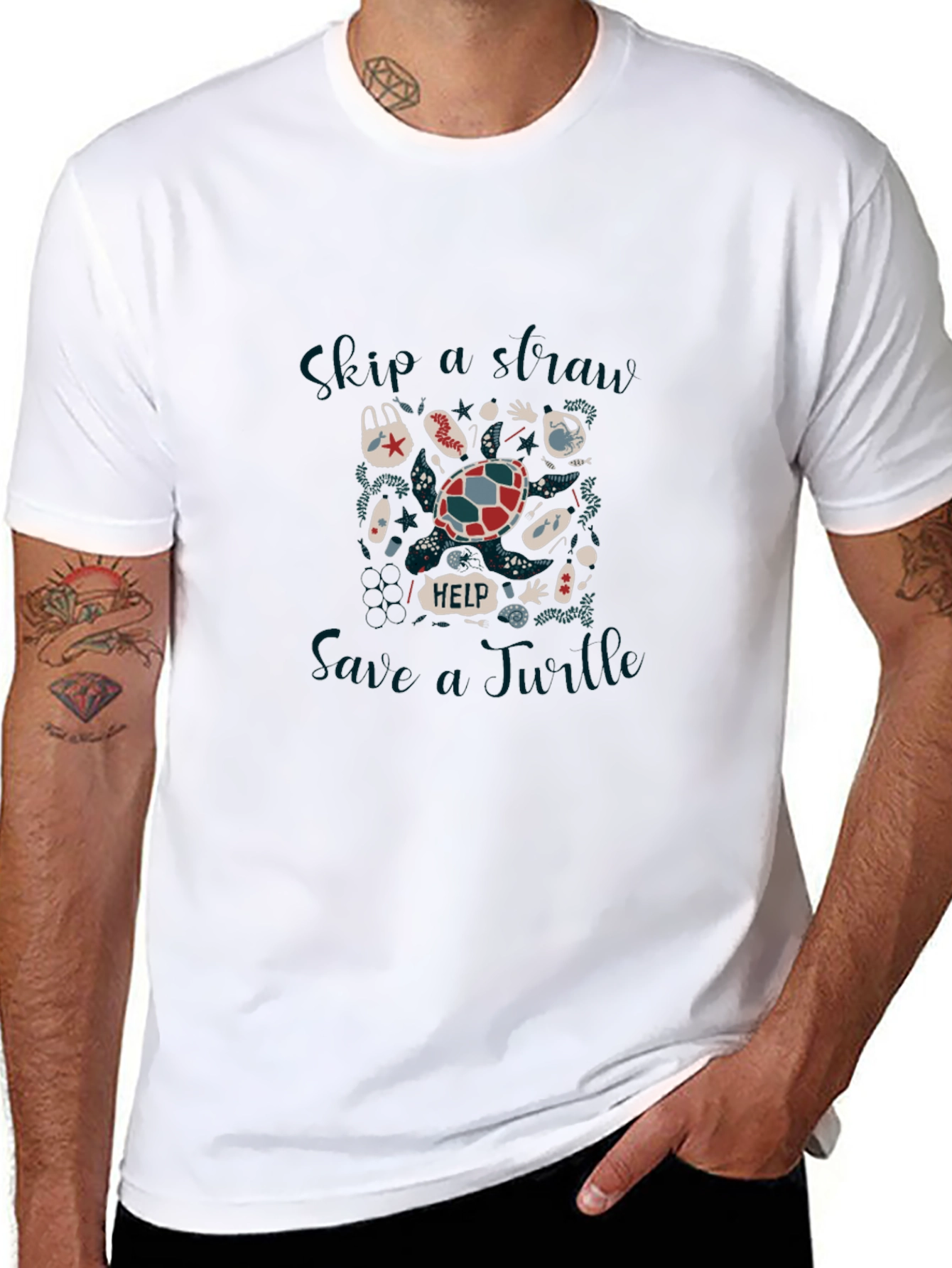 Eco-Friendly Save the Ocean Graphic Tee