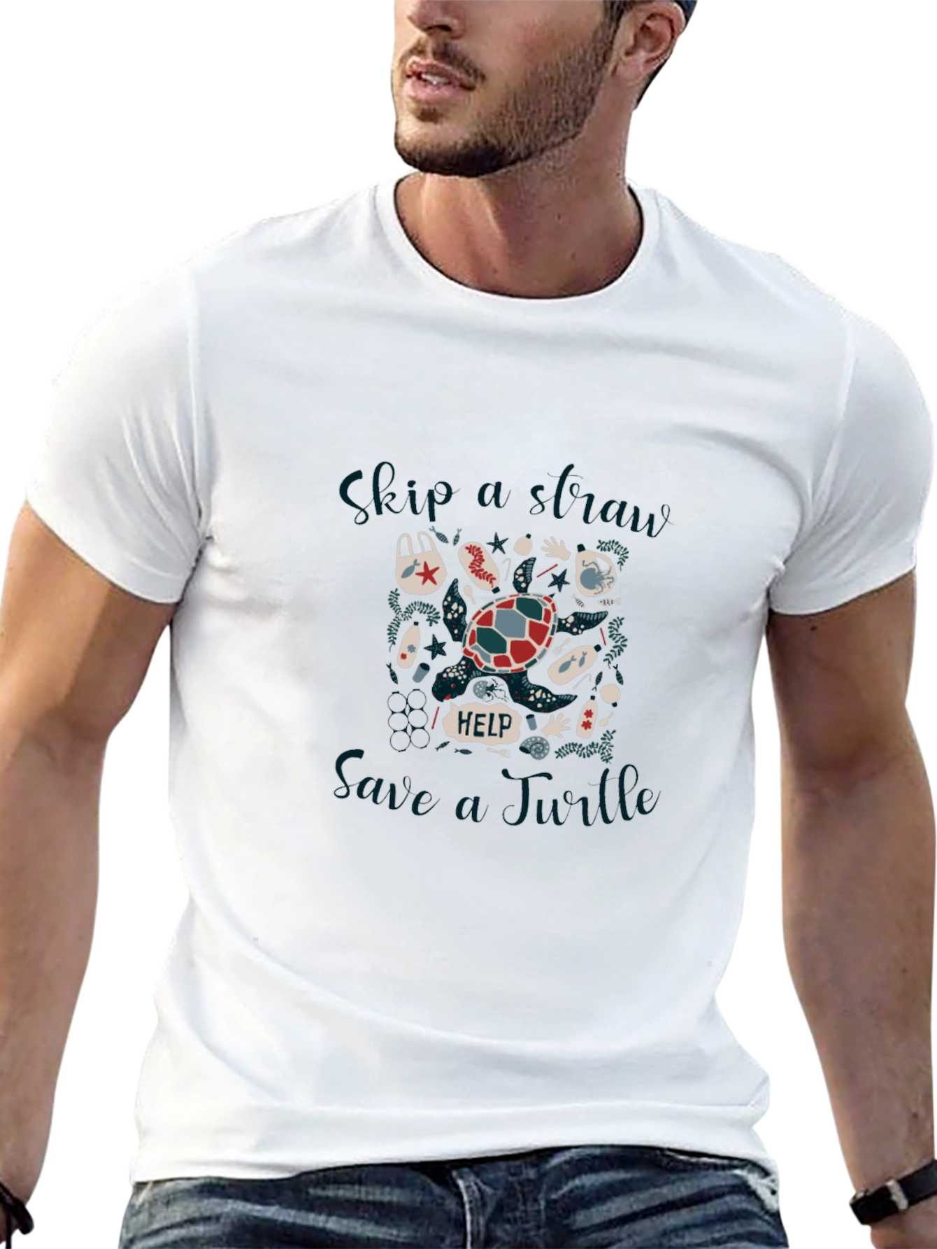 Eco-Friendly Save the Ocean Graphic Tee