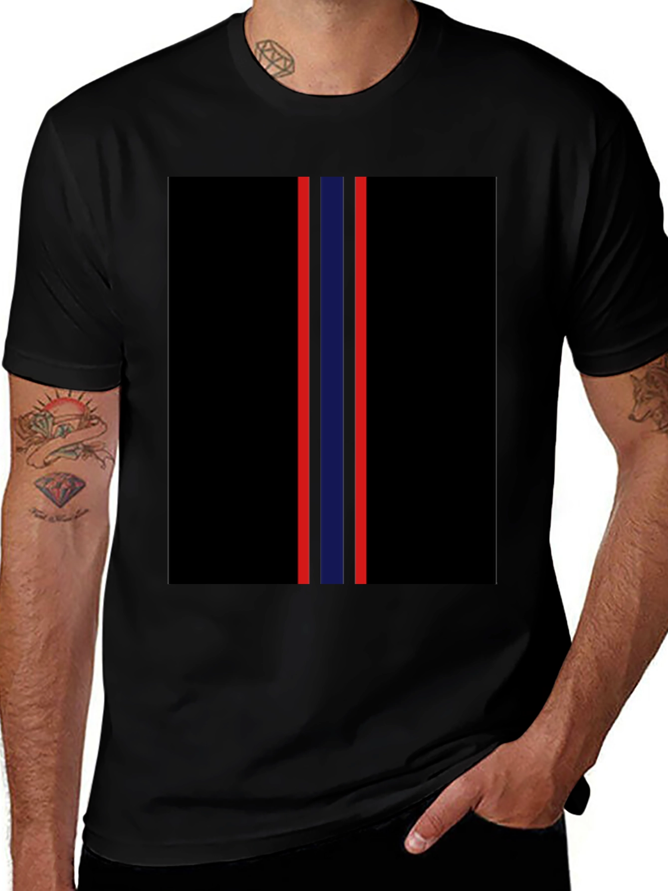 Striped Graphic Tee - Bold Style Comfortable Fit