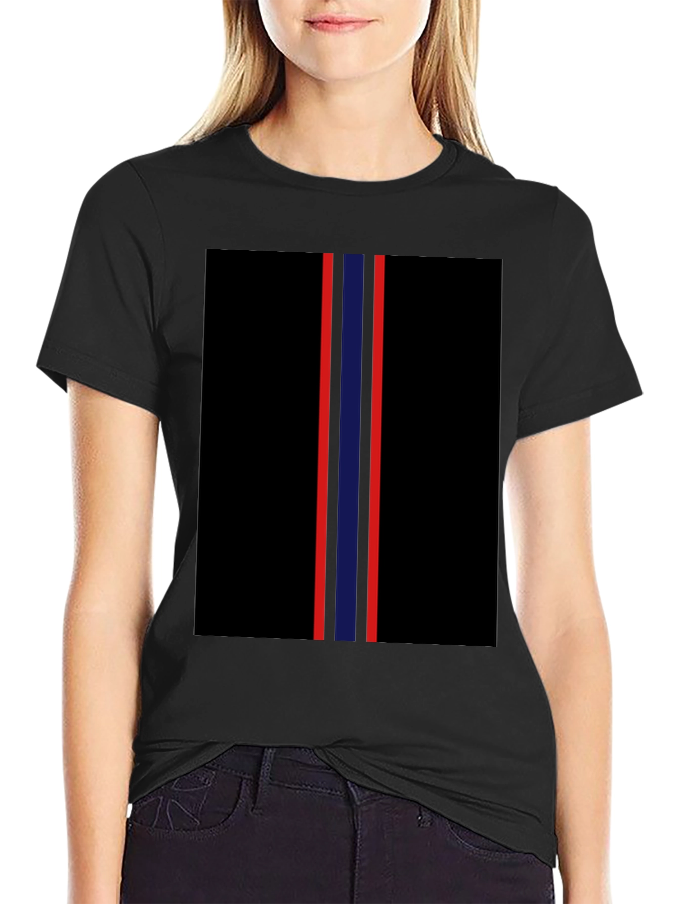 Striped Graphic Tee - Bold Style Comfortable Fit