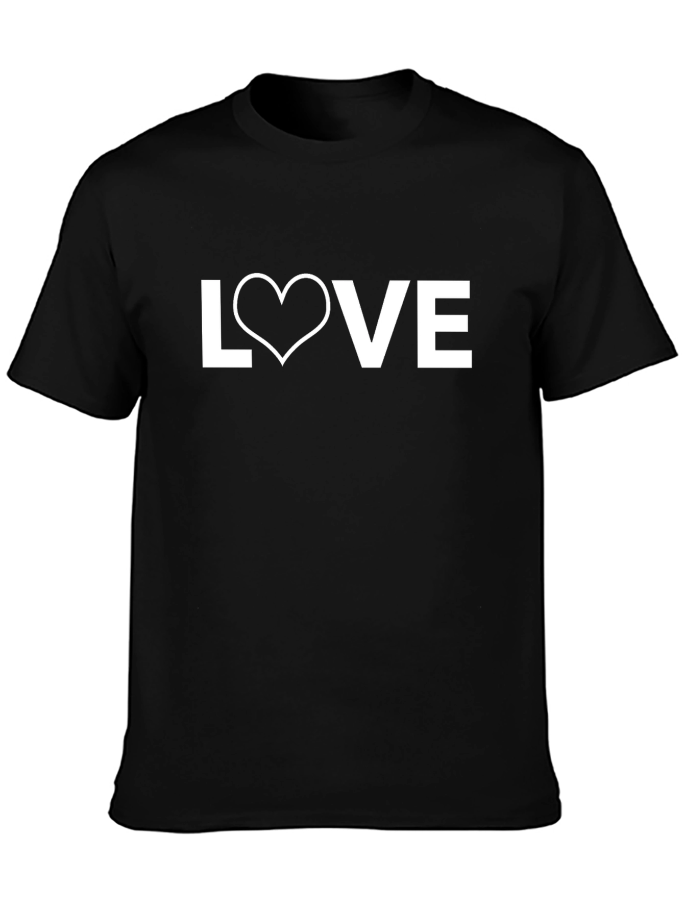 Love Heart Graphic Tee - Classic Black T-Shirt