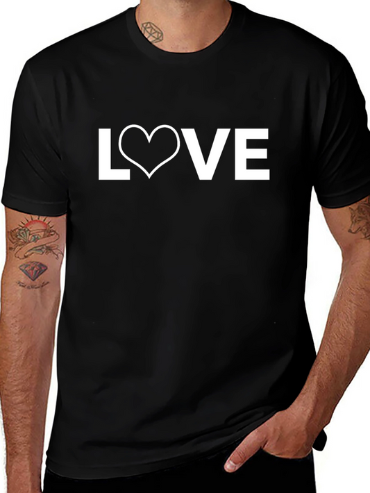 Love Heart Graphic Tee - Classic Black T-Shirt