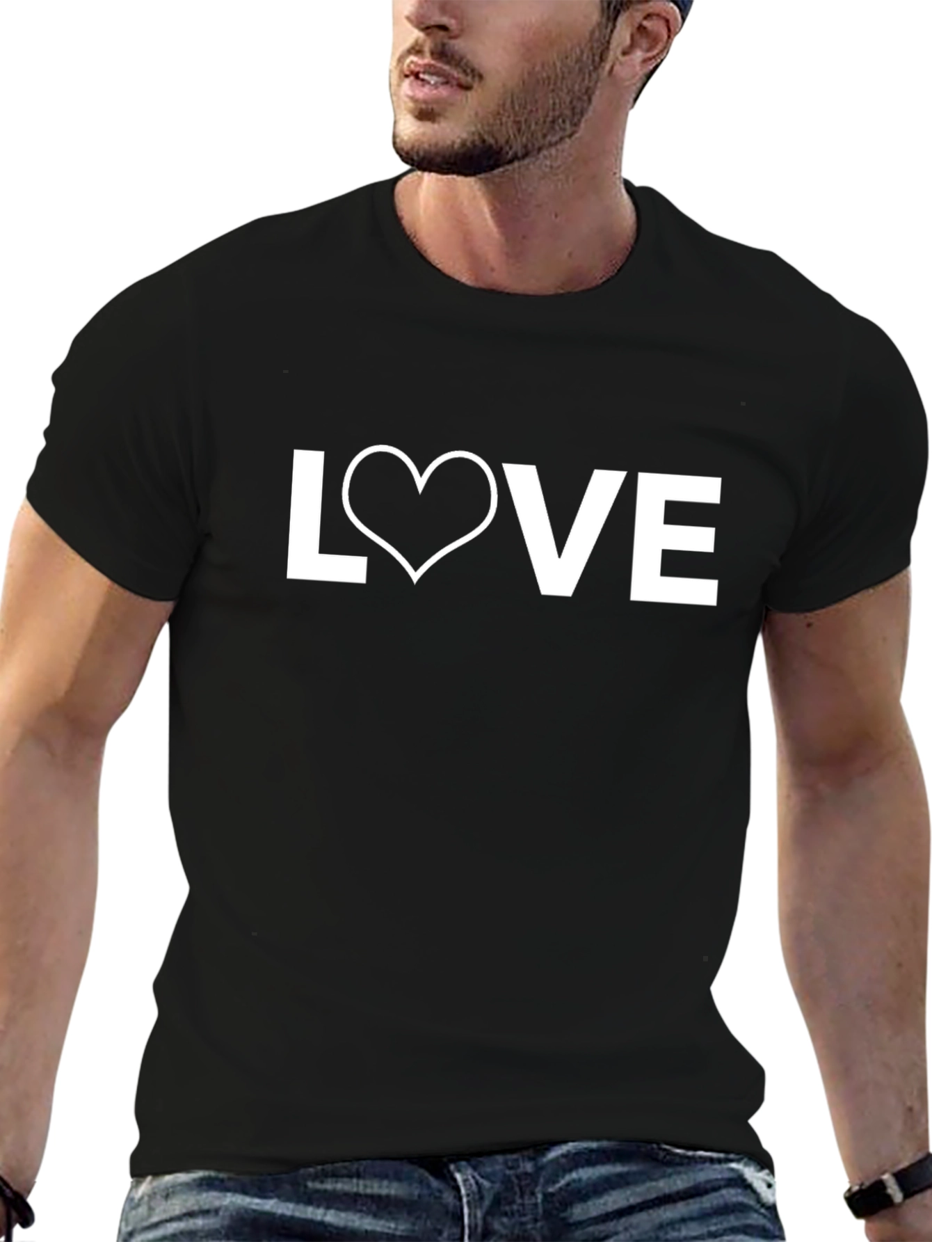 Love Heart Graphic Tee - Classic Black T-Shirt