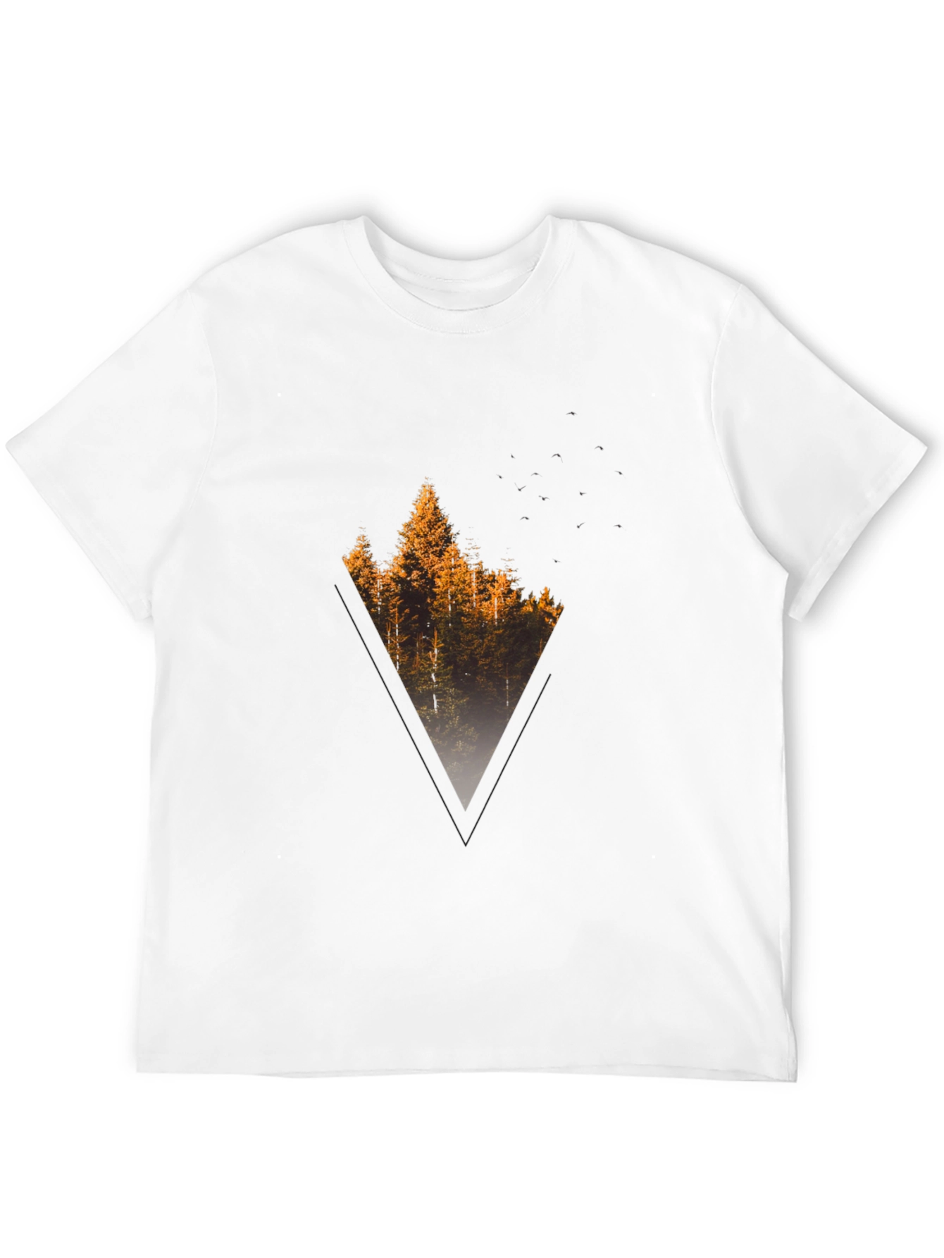 Nature Triangle Graphic Tee - Mens Black T-Shirt