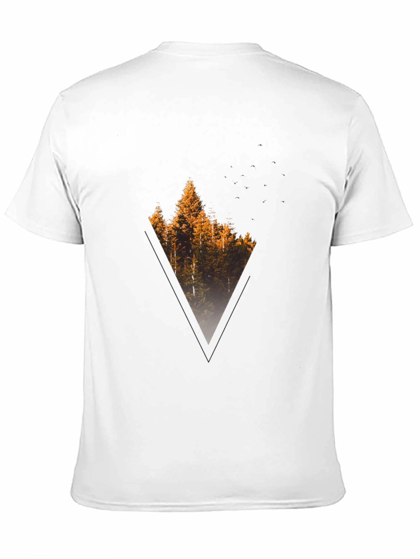 Nature Triangle Graphic Tee - Mens Black T-Shirt