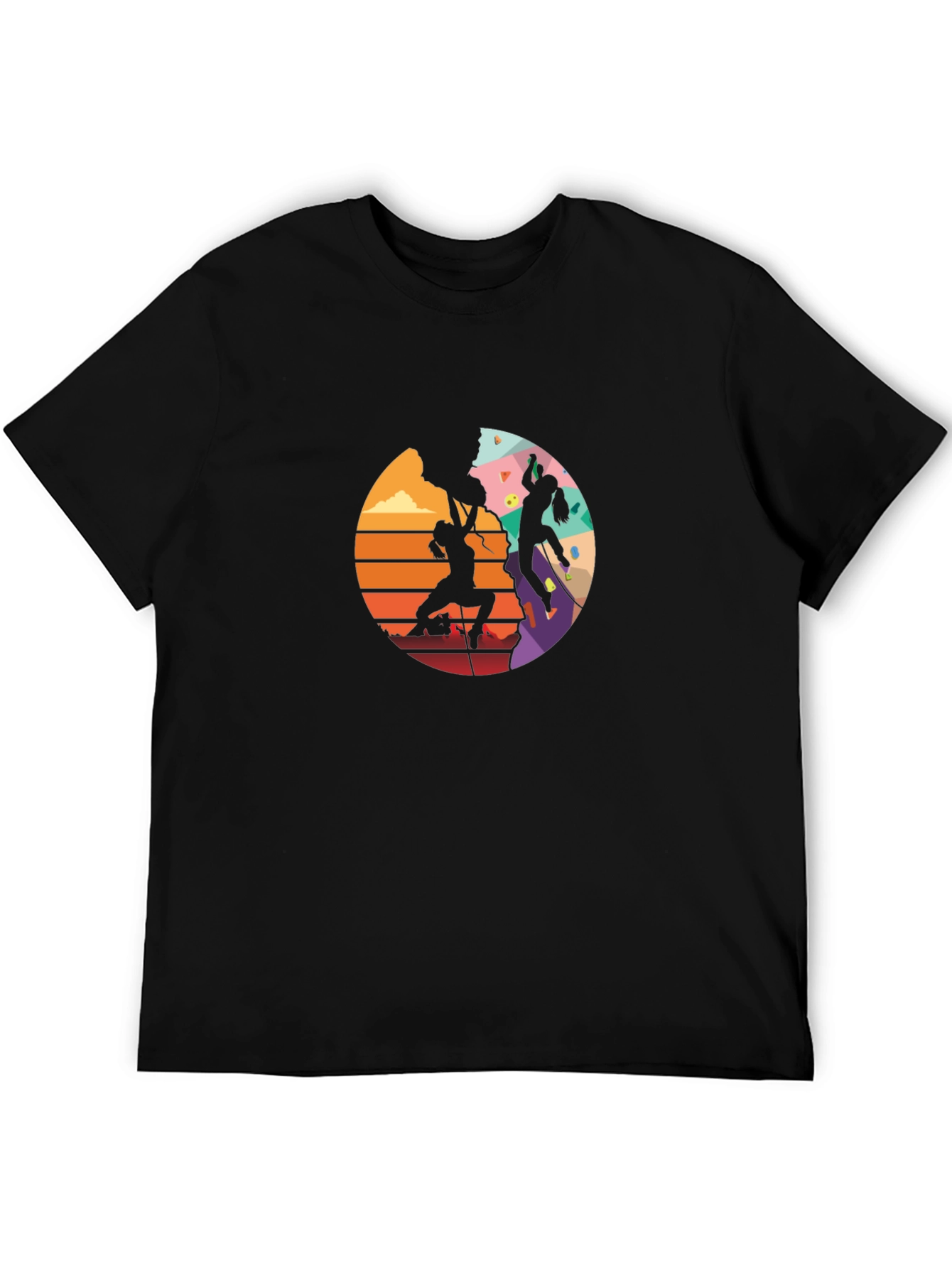 Rock Climbing Silhouette Graphic Tee