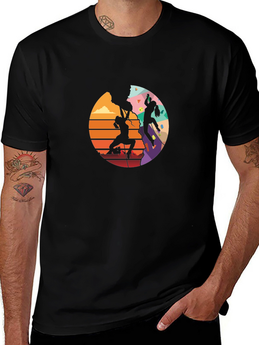 Rock Climbing Silhouette Graphic Tee