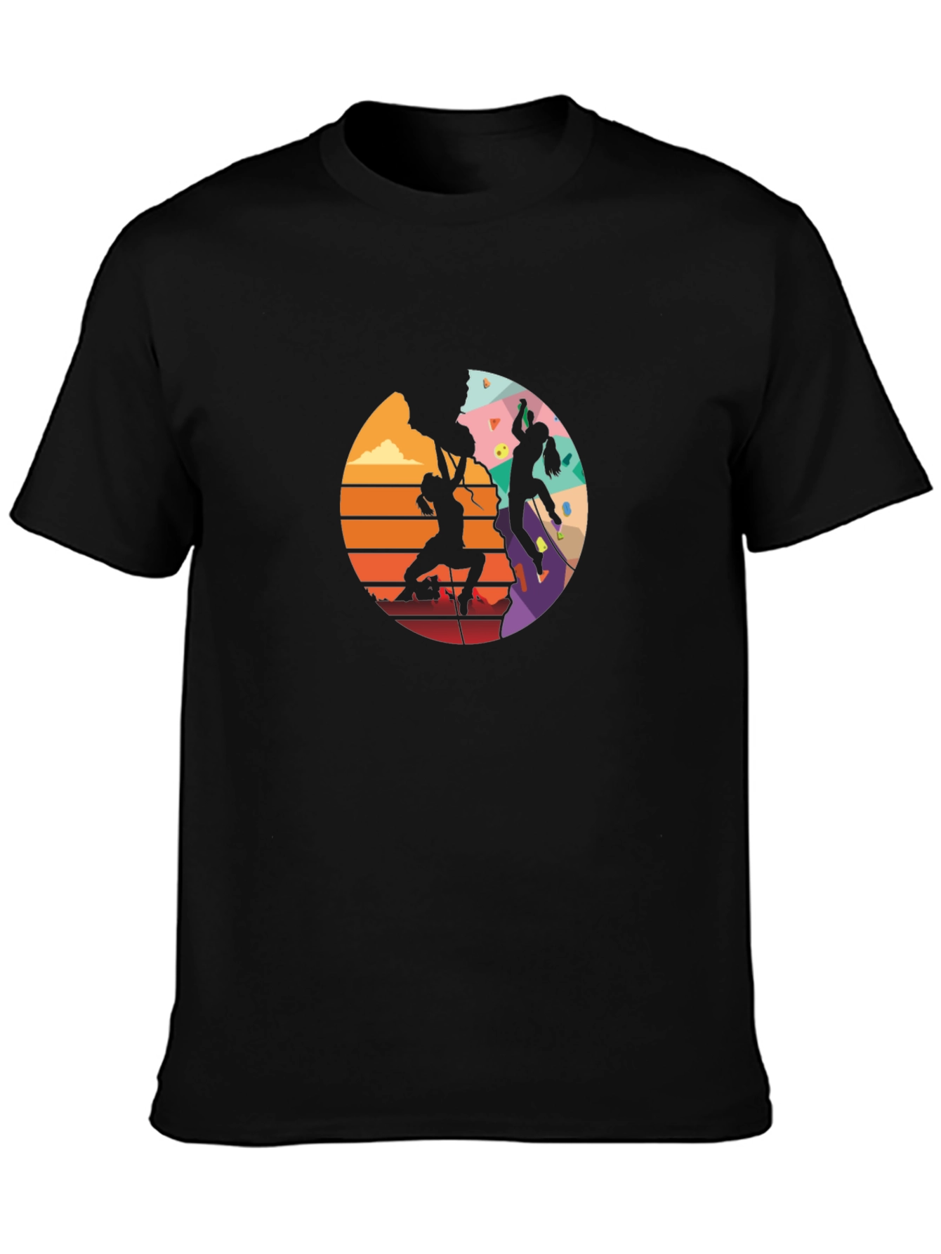 Rock Climbing Silhouette Graphic Tee