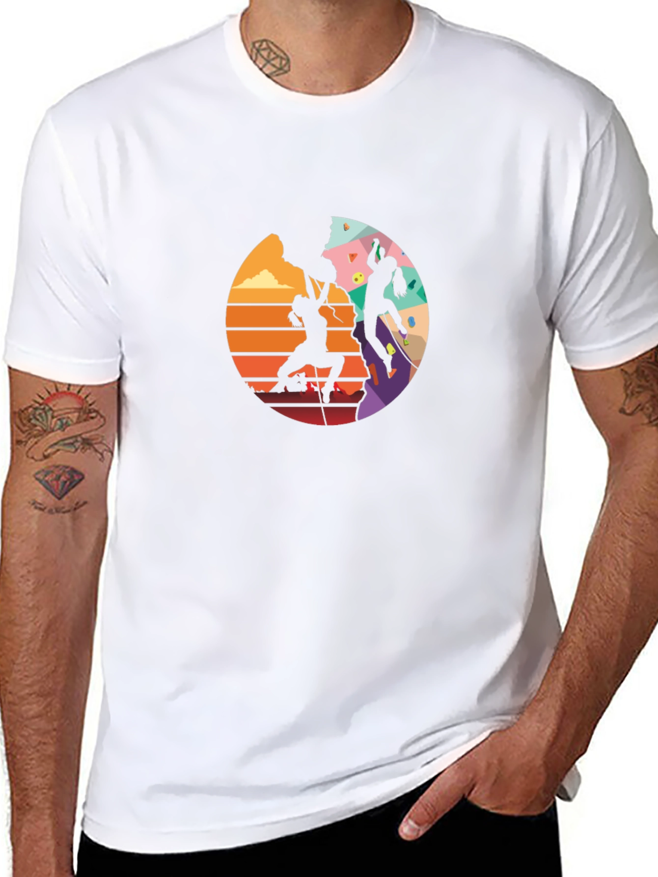 Rock Climbing Silhouette Graphic Tee