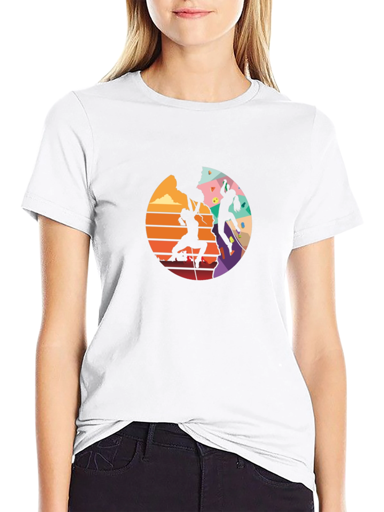 Rock Climbing Silhouette Graphic Tee