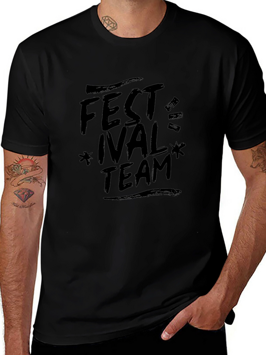 Festival Team Black Graphic T-Shirt