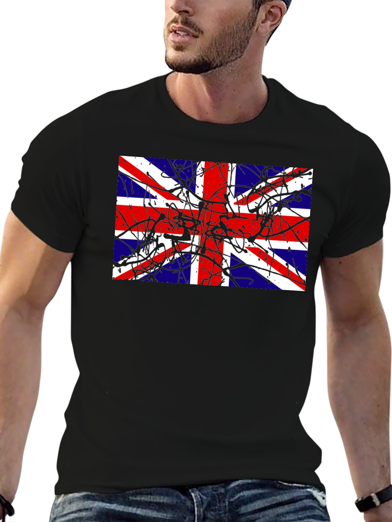 Union Jack Splatter Graphic T-Shirt