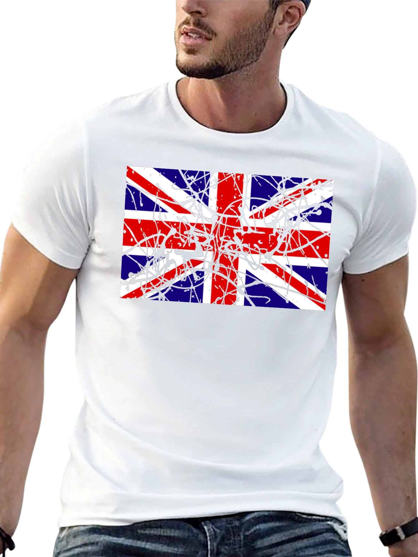 Union Jack Splatter Graphic T-Shirt