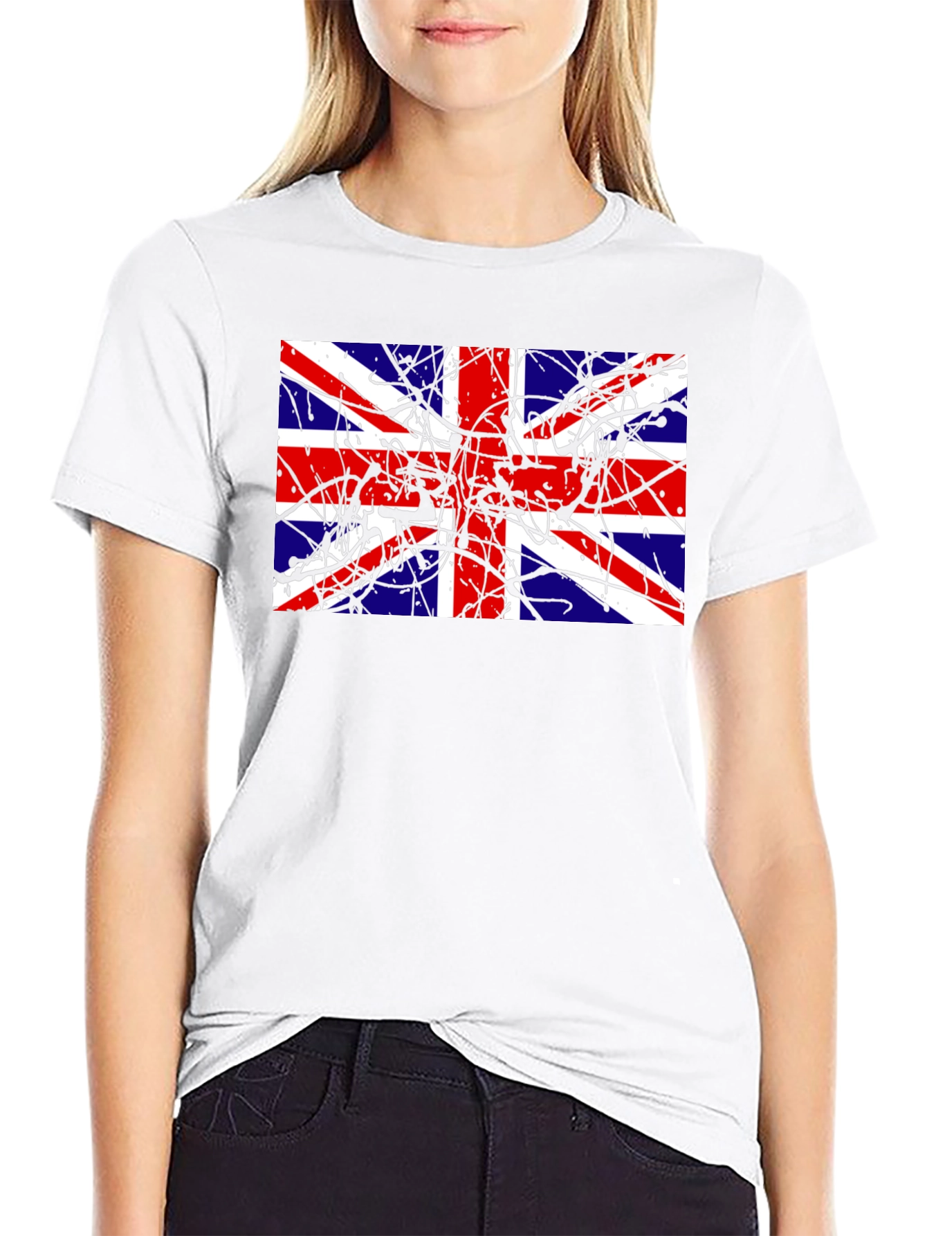 Union Jack Splatter Graphic T-Shirt
