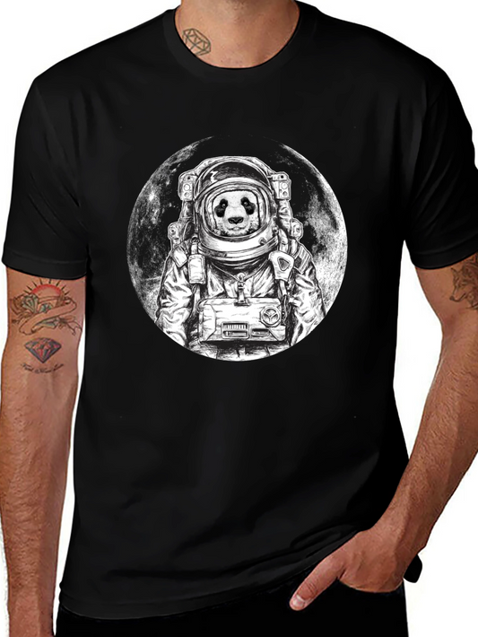 Panda Astronaut Graphic Tee - Space Panda T-Shirt