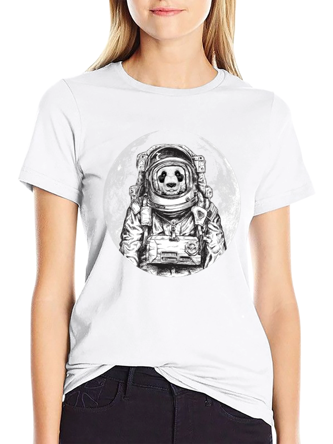 Panda Astronaut Graphic Tee - Space Panda T-Shirt