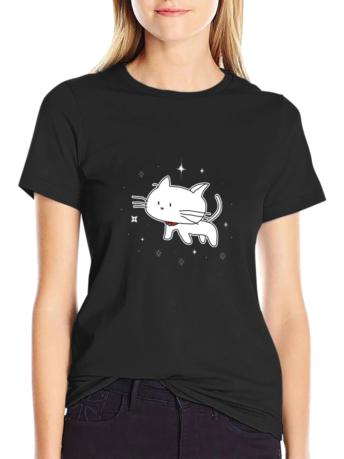 Cute Cartoon Cat T-Shirt